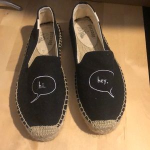 Soludos x Ashkahn Hi Hey Canvas Espadrilles Sz 7.5